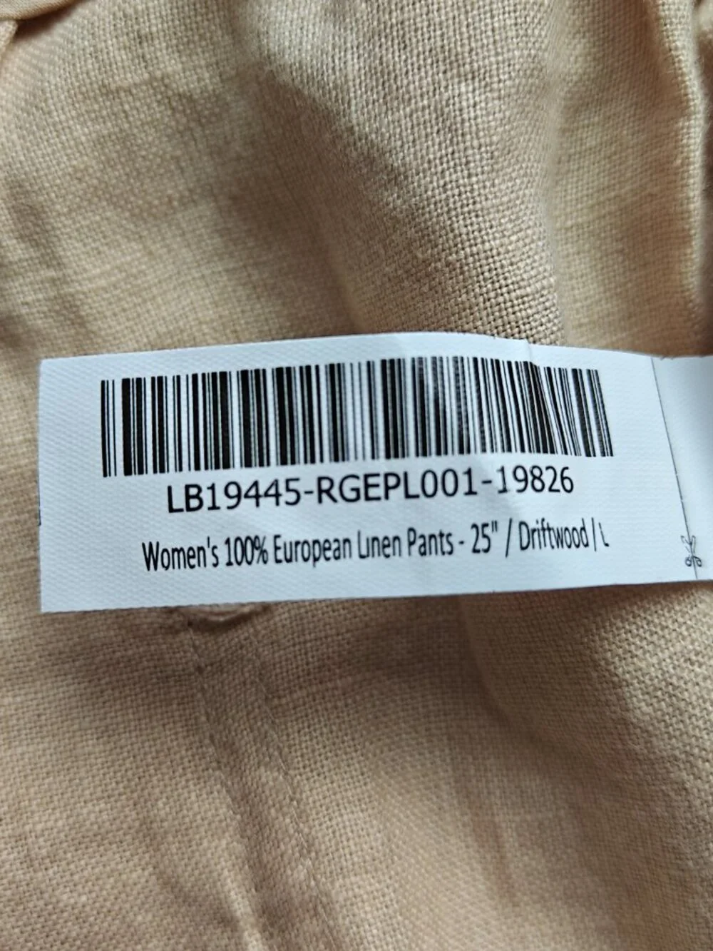QUINCE 100% European Linen Pants Beige Size Large